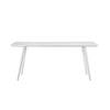 Hle 71 Inch Dining Table, 6 Seater Rectangular Tabletop, White Lacquer By Casagear Home