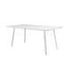 Hle 71 Inch Dining Table, 6 Seater Rectangular Tabletop, White Lacquer By Casagear Home