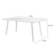 Hle 71 Inch Dining Table, 6 Seater Rectangular Tabletop, White Lacquer By Casagear Home