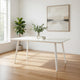 Hle 71 Inch Dining Table, 6 Seater Rectangular Tabletop, White Lacquer By Casagear Home