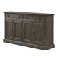 Koa 66 Inch Sideboard Server Console 2 Beveled Drawers Driftwood Brown By Casagear Home BM313586