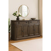Koa 66 Inch Sideboard Server Console, 2 Beveled Drawers, Driftwood Brown By Casagear Home