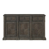 Koa 67 Inch Sideboard Server Console 3 Beveled Drawers Driftwood Brown By Casagear Home BM313587