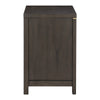 Carie 29 Inch Nightstand 3 Drawers Gold Accent Handles Brown Gray Wood By Casagear Home BM313590