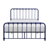 Ethan Queen Size Bed Classic Open Slatted Metal Frame Design Blue By Casagear Home BM313596
