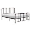 Ethan Queen Size Bed, Classic Open Slatted Metal Frame Design, Dark Bronze By Casagear Home