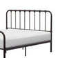 Ethan Queen Size Bed Classic Open Slatted Metal Frame Design Dark Bronze By Casagear Home BM313597