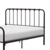 Ethan Queen Size Bed Classic Open Slatted Metal Frame Design Dark Bronze By Casagear Home BM313597