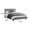 Sin Full Size Platform Bed Panel Headboard Gray Polyester Upholstery By Casagear Home BM313607