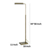 Kime 44-58 Inch Floor Lamp Adjustable Height LED Antique Brass Finish By Casagear Home BM313618