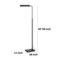 Kime 44-58 Inch Floor Lamp, Adjustable Height, LED, Charcoal Grey Finish By Casagear Home