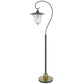 Lem 65 Inch Floor Lamp Classic Lantern Glass Shade Bronze Metal Finish By Casagear Home BM313628