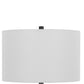 Hem 31 Inch Table Lamp with Drum Hardback LED Leafy Glass Gray Metal By Casagear Home BM313631