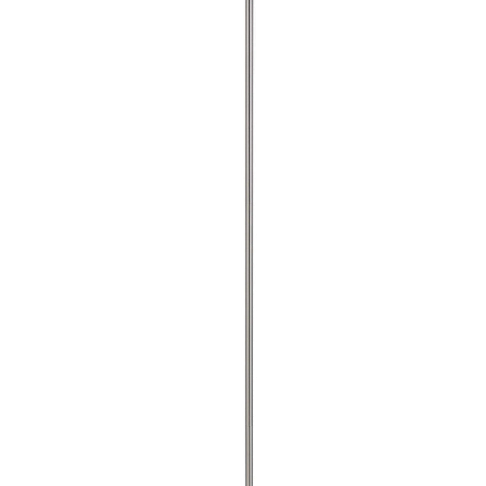 Sie 59 Inch Floor Lamp Aqua Blue Linen Shade Round Base Silver Metal By Casagear Home BM313634