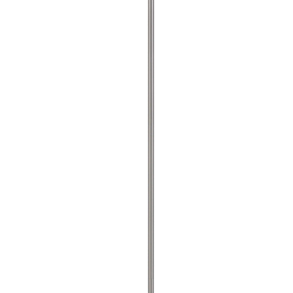 Sie 59 Inch Floor Lamp Gray Linen Shade Round Base Silver Metal Pole By Casagear Home BM313635