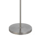 Sie 59 Inch Floor Lamp Gray Linen Shade Round Base Silver Metal Pole By Casagear Home BM313635