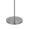 Sie 59 Inch Floor Lamp Gray Linen Shade Round Base Silver Metal Pole By Casagear Home BM313635