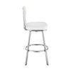 Poni 26 Inch Swivel Counter Stool Chair Cushioned Seat White Faux Leather By Casagear Home BM313638