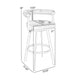 Weni 30 Inch Swivel Barstool Chair Barrel Open Back White Steel Frame By Casagear Home BM313663