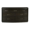 Pagi 64 Inch Dresser 7 Drawer Dark Bronze Bar Handles Dark Gray Finish By Casagear Home BM314215