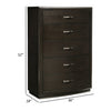 Pagi 52 Inch Tall Dresser Chest 5 Drawer Dark Bronze Handles Dark Gray By Casagear Home BM314216