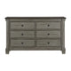 Cadie 64 Inch Dresser 6 Dovetail Drawers Coffee Brown Antique Gray Wood By Casagear Home BM314223