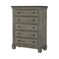 Cadie 53 Inch Tall Dresser Chest 5 Drawers Coffee Brown Antique Gray By Casagear Home BM314224