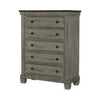 Cadie 53 Inch Tall Dresser Chest 5 Drawers Coffee Brown Antique Gray By Casagear Home BM314224