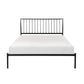 Angie Queen Bed Platform Foundation Slatted Headboard Black Metal Frame By Casagear Home BM314226