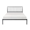 Angie Queen Bed Platform Foundation Slatted Headboard Black Metal Frame By Casagear Home BM314226