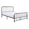 Ken Queen Bed Vertical Slatted Headboard Footboard Dark Bronze Metal By Casagear Home BM314228