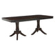 Stoe 76-96" Dining Table, Extendable, Pedestal Base, Brown by Casagear Home