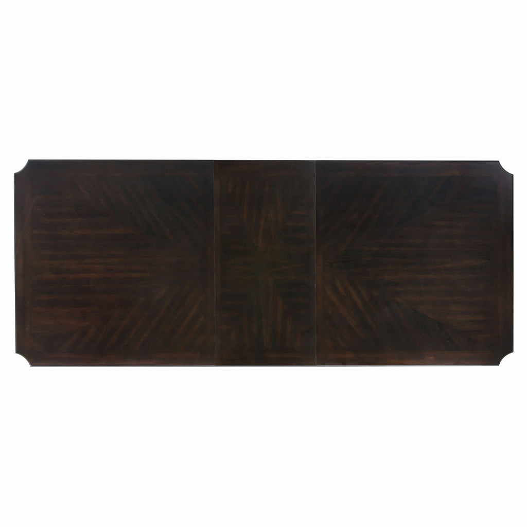 Stoe 76-96 Inch Dining Table Rectangular Extendable Pedestal Base Brown By Casagear Home BM314245