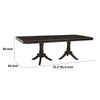 Stoe 76-96" Dining Table, Extendable, Pedestal Base, Brown by Casagear Home