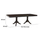 Stoe 76-96" Dining Table, Extendable, Pedestal Base, Brown by Casagear Home