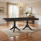 Stoe 76-96" Dining Table, Extendable, Pedestal Base, Brown by Casagear Home