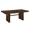 Voz 59-77 Inch Dining Table Extendable Trestle Base Walnut Brown Veneer By Casagear Home BM314251