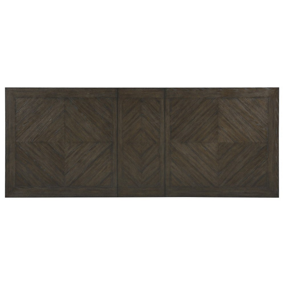 Koa 84-102 Inch Dining Table, Extendable 8 Seater Rectangular, Brown Wood By Casagear Home