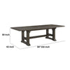 Koa 84-102 Inch Dining Table, Extendable 8 Seater Rectangular, Brown Wood By Casagear Home