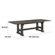 Koa 84-102 Inch Dining Table, Extendable 8 Seater Rectangular, Brown Wood By Casagear Home