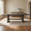 Koa 84-102 Inch Dining Table, Extendable 8 Seater Rectangular, Brown Wood By Casagear Home
