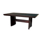 Aisy 72 Inch Dining Table Rectangular Top Trestle Base Glass Brown Wood By Casagear Home BM314259