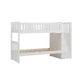 Catherine Twin over Twin Bunk Bed Storage Step White Veneer Solid Wood By Casagear Home BM314262