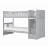 Catherine Twin over Twin Bunk Bed Storage Step Gray Veneer Solid Wood By Casagear Home BM314263