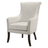 33 Inch Accent Armchair Diamond Stitched Design Beige Textured Polyester By Casagear Home BM314267