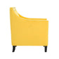 Soma 31 Inch Accent Armchair Button Tufted Yellow Velvet Nailhead Trim By Casagear Home BM314277