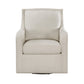 36 Inch Swivel Accent Chair Sloped Track Arms Textured Beige Polyester By Casagear Home BM314278