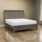 Carie Queen Bed, LED Lit Upholstered Headboard, Brown Gray Solid Wood By Casagear Home