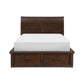 Daisy Queen Platform Bed 6 Storage Drawers Metal Handles Brown Wood By Casagear Home BM314282