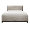 Deena Queen Bed Painted Metal Finished Accents Light Gray Wood Frame By Casagear Home BM314290